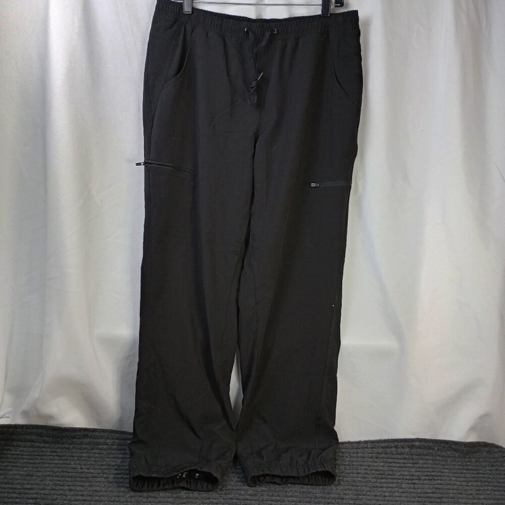 Eddie Bauer Fleece Lined Pants Women’s 12 Black Nylon Warm Cold Weather Outdoor